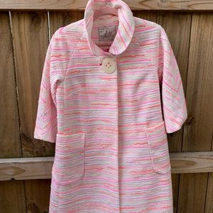 Pink & orange tweed Milly of New York jacket.